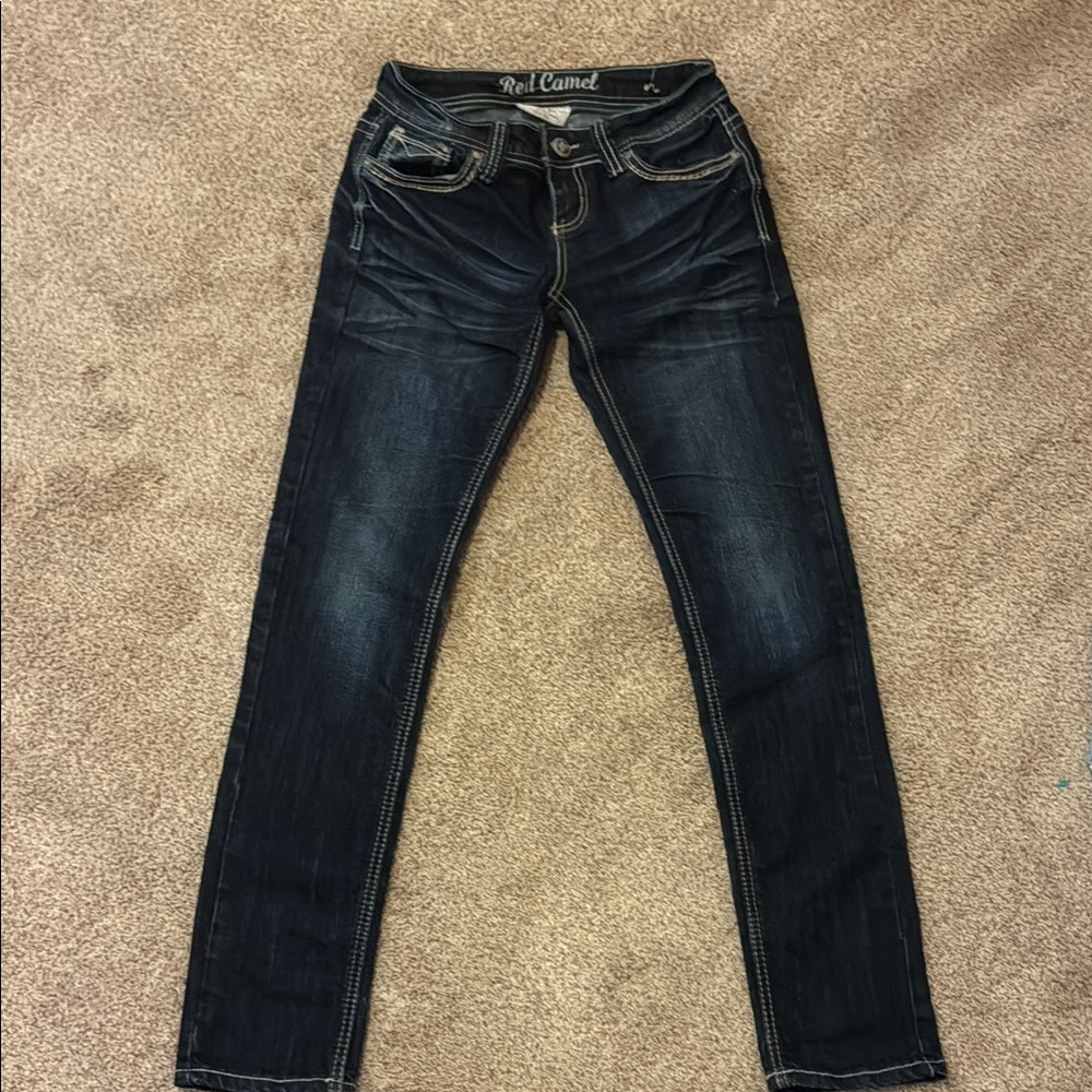 Red Camel Skinny Jeans Black and Blue Sleek Fit